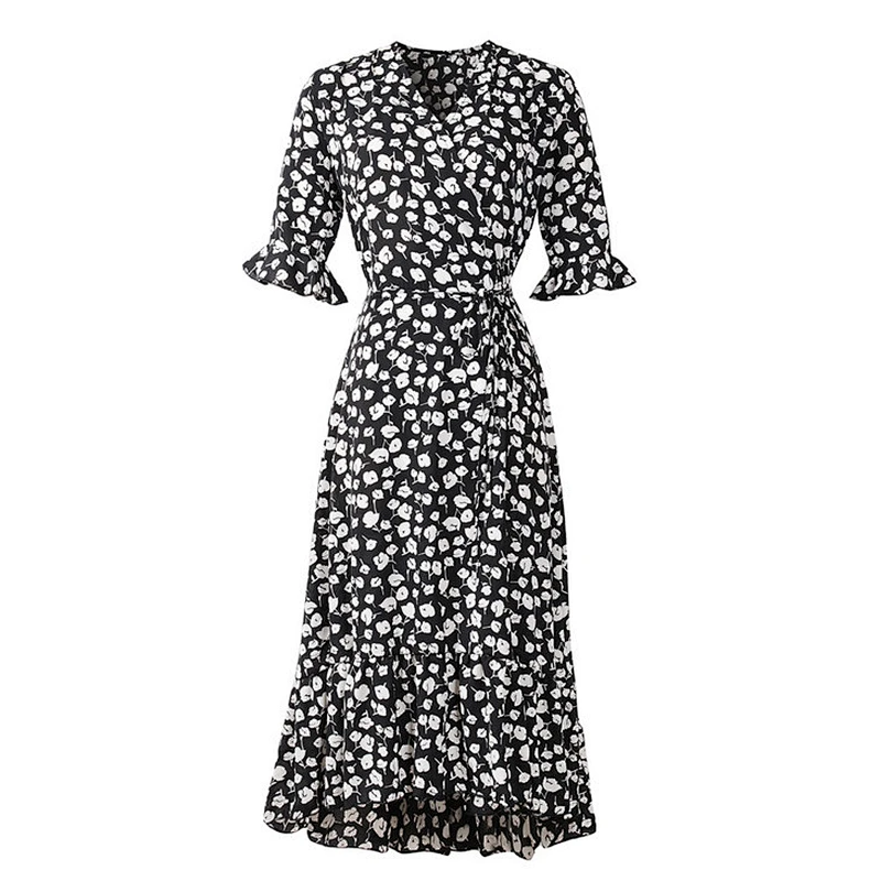 2022 spring and summer new ruffled French dress