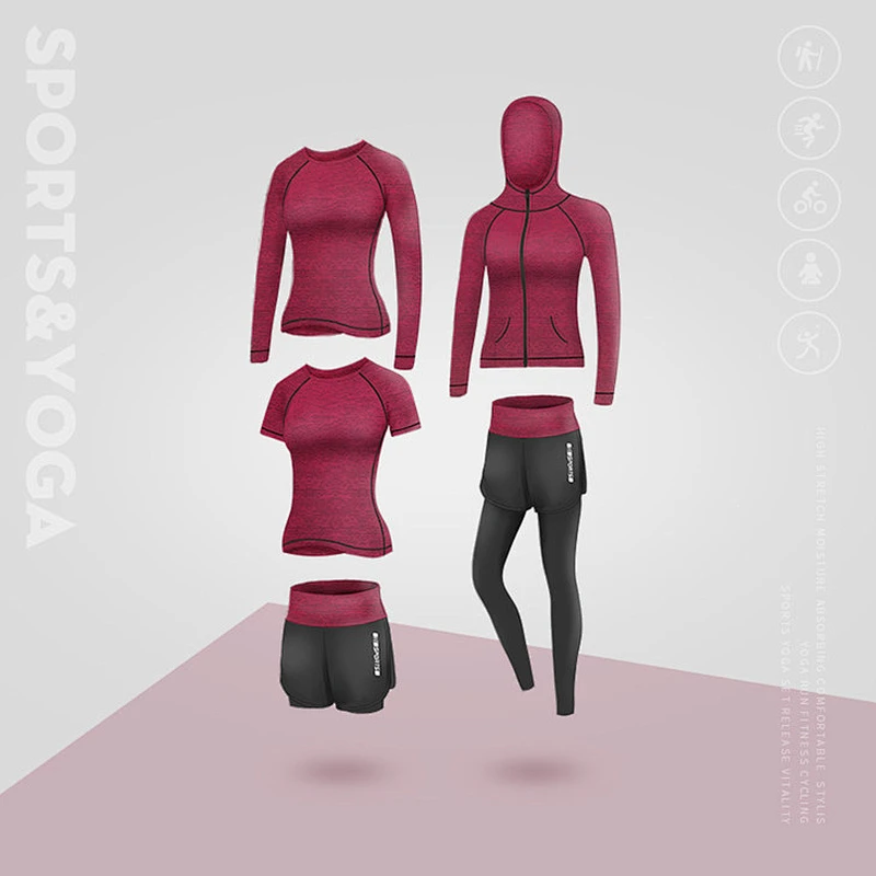 Colorful Multi-Piece Combination Yoga Tracksuit
