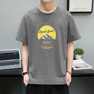 Trendy brand loose men's summer new cotton printed T-shirt
