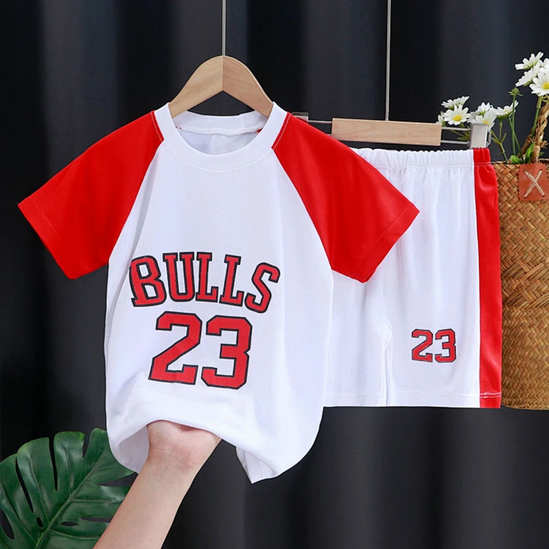 New Summer Children′ S Short-Sleeved Tracksuit