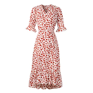 2022 spring and summer new ruffled French dress