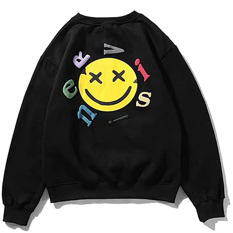 Sweatshirts Graphic Printing Hip Hop Hoodies Cotton Long Sleeve Pullover