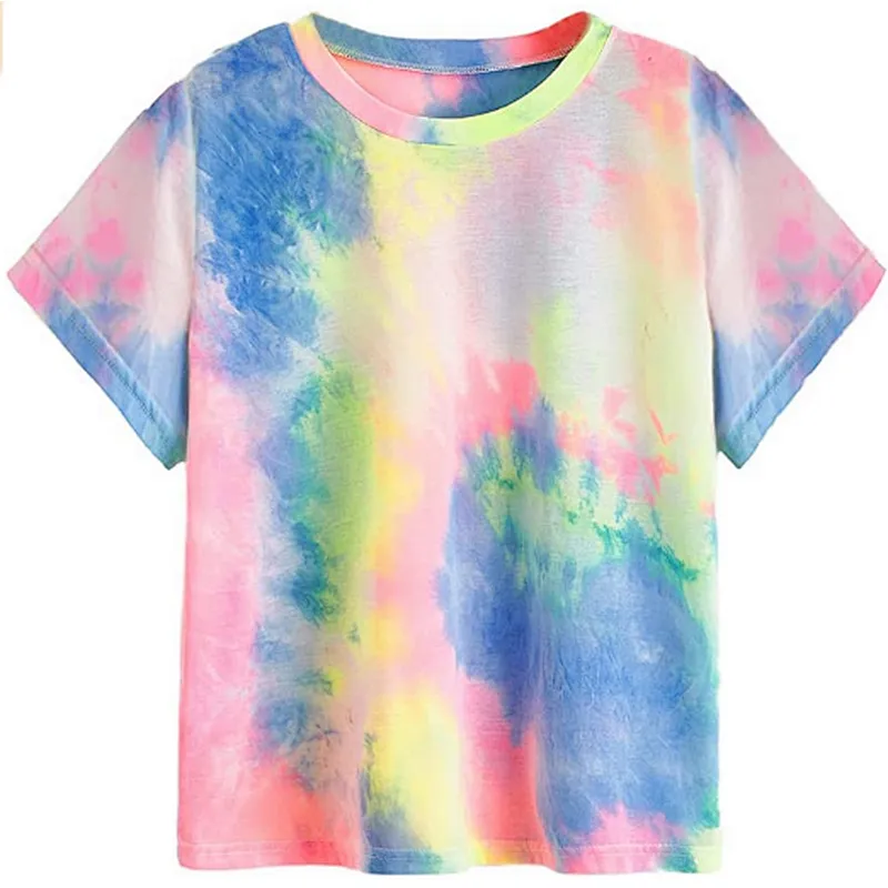 Women's Casual Tie Dye T-shirt Casual Fashion T-shirt