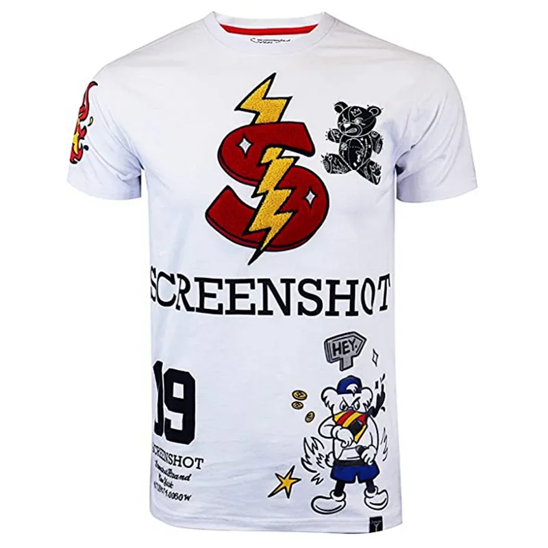 New Style Embroidery Round neck T-shirts Fashion Tee