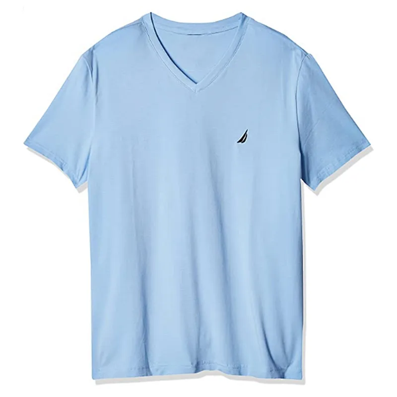 Men's Short Sleeve Solid Slim Fit V-Neck T-Shirt
