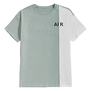 Men’s Color Block Short Sleeve T Shirt Print Soft T-Shirt