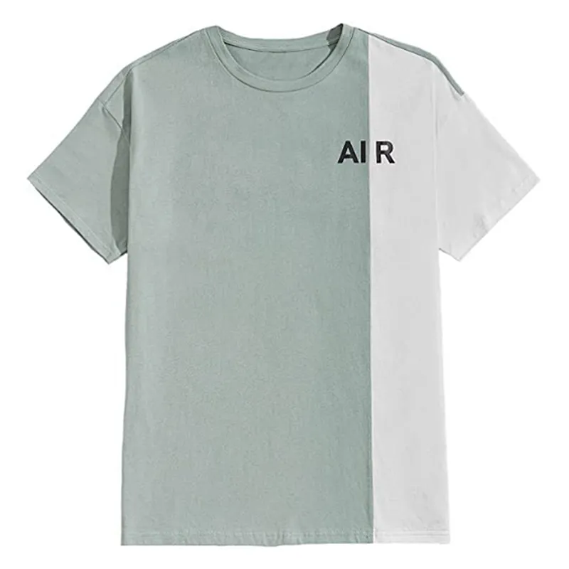 Men’s Color Block Short Sleeve T Shirt Print Soft T-Shirt