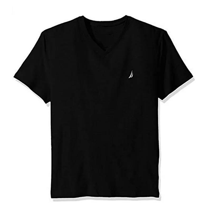 Men's Short Sleeve Solid Slim Fit V-Neck T-Shirt