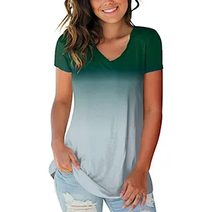 Women Summer Tie Dye Short Sleeve T-Shirts
