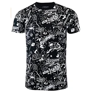 Men’s Fashion Graffiti Print T-Shirt Funny Summer T-Shirt