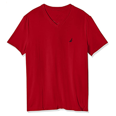 Men's Short Sleeve Solid Slim Fit V-Neck T-Shirt