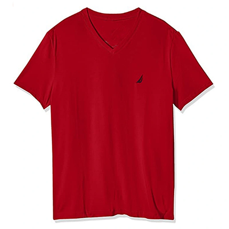 Men's Short Sleeve Solid Slim Fit V-Neck T-Shirt