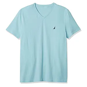 Men's Short Sleeve Solid Slim Fit V-Neck T-Shirt