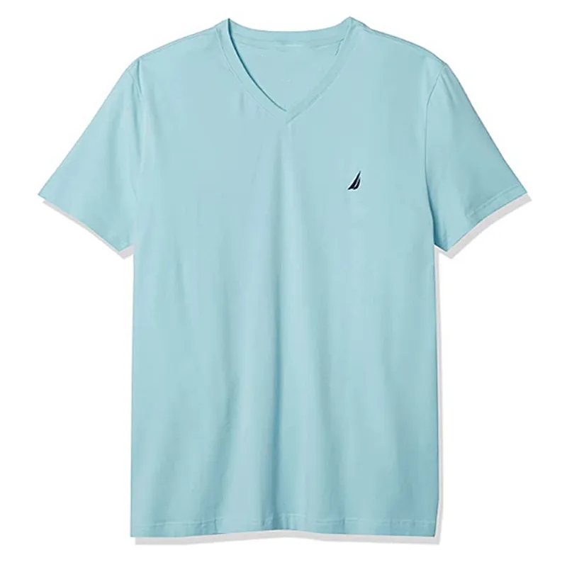 Men's Short Sleeve Solid Slim Fit V-Neck T-Shirt