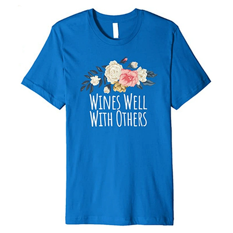 Floral Flowers Pattern Round Neck Unisex Summer T-Shirt