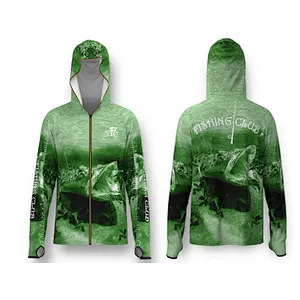 Summer breathable printed ice silk fishing suit