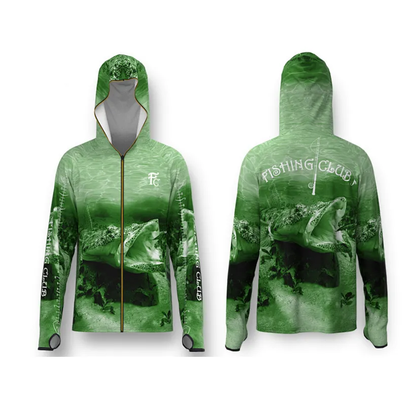 Summer breathable printed ice silk fishing suit