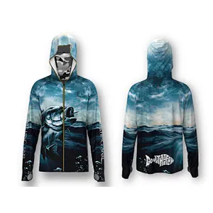Summer breathable printed ice silk fishing suit