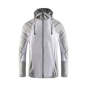Men's Hooded Colorblock Jacket Outdoor Fishing Suit