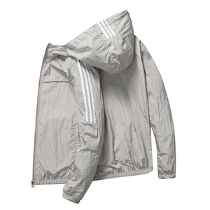 Summer striped thin fishing suit outdoor sun protection jacket