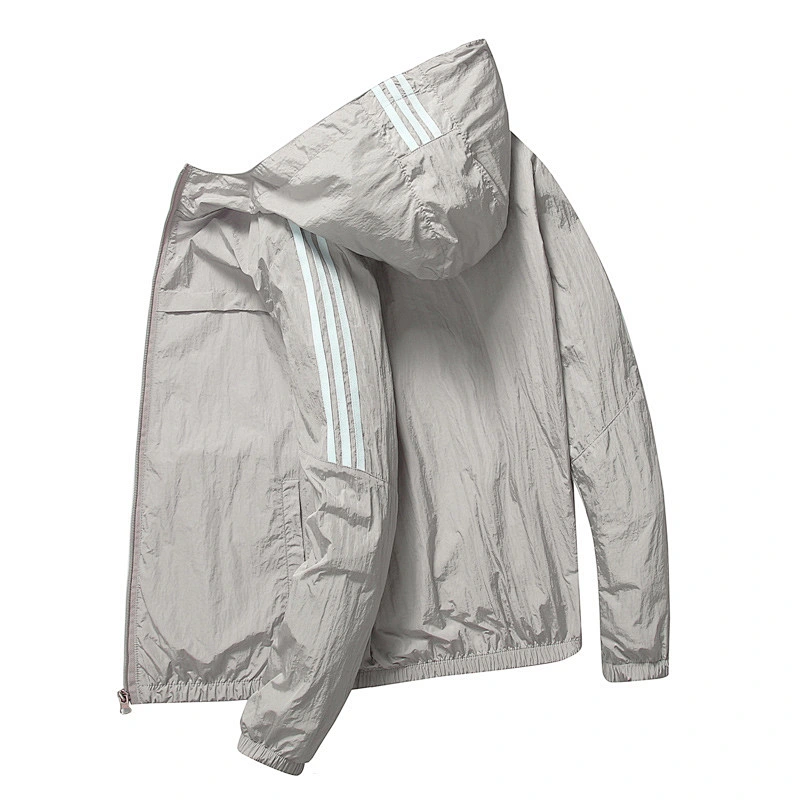 Summer striped thin fishing suit outdoor sun protection jacket