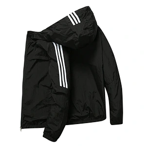 Summer striped thin fishing suit outdoor sun protection jacket