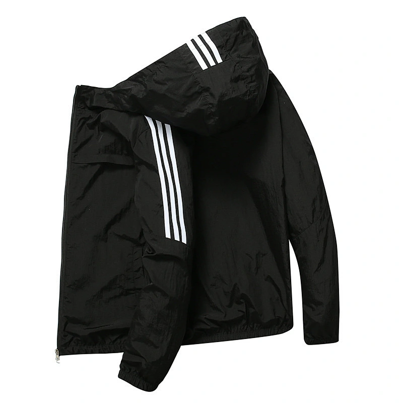 Summer striped thin fishing suit outdoor sun protection jacket