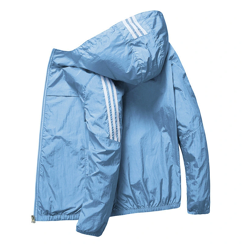 Summer striped thin fishing suit outdoor sun protection jacket