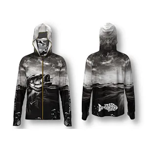 Summer breathable printed ice silk fishing suit