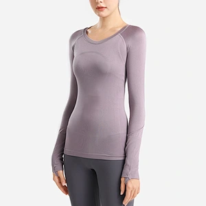 Autumn and winter yoga clothes tight-fitting slim long-sleeved T-shirt