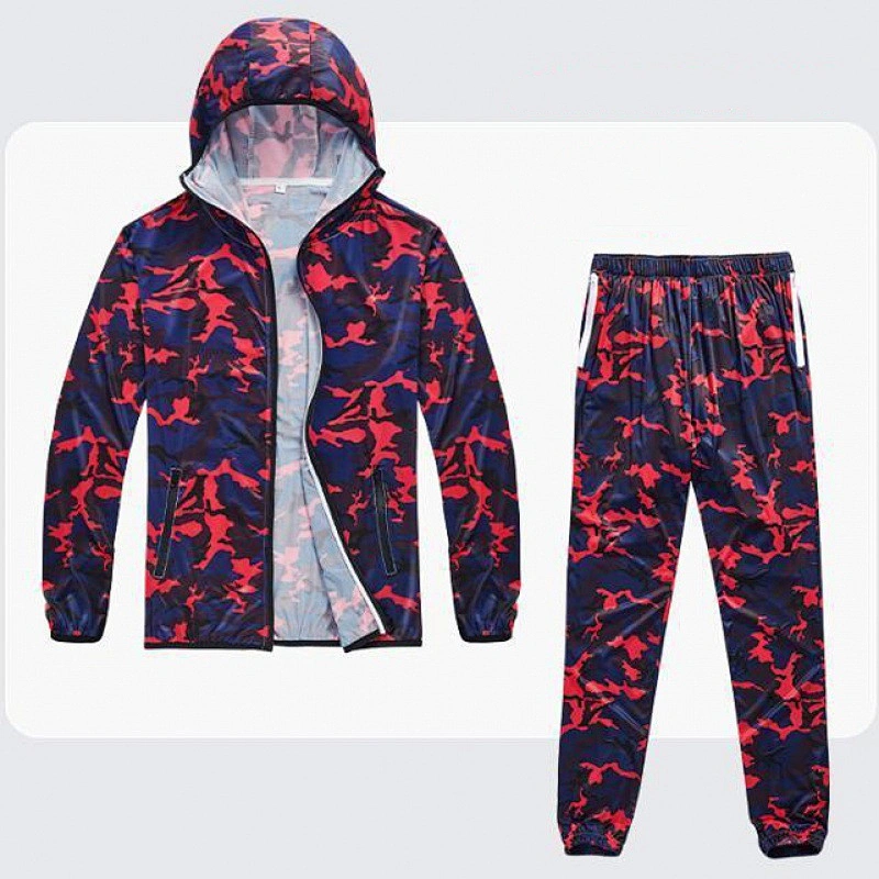 Lightweight breathable printed fishing suit ice silk sun protection suit