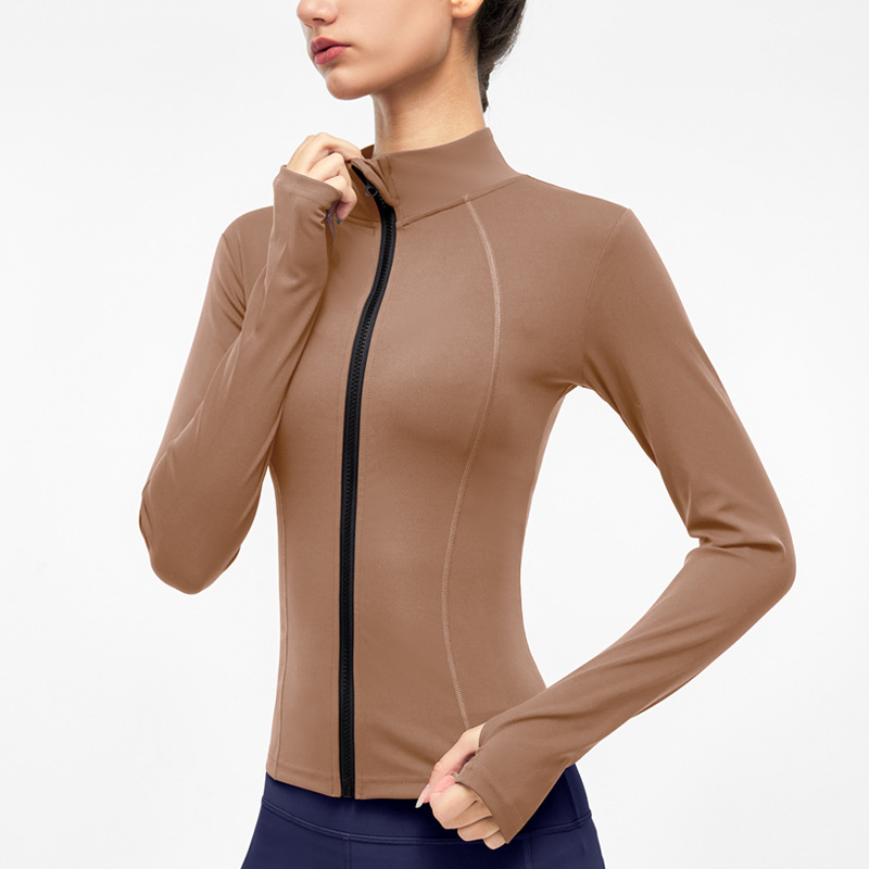 New Stand Collar Long Sleeve Yoga Wear Jacket