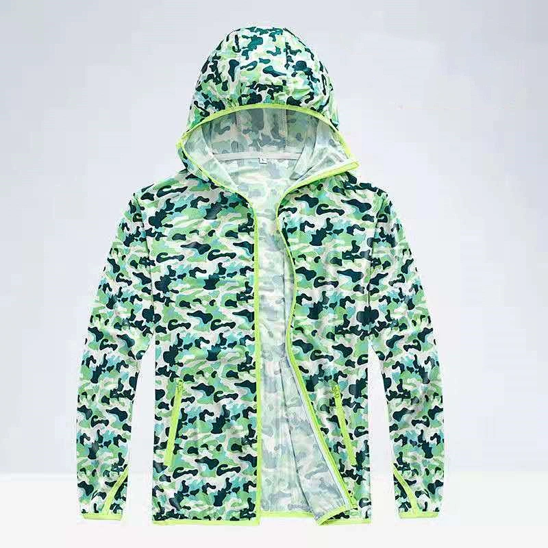 Lightweight breathable printed fishing suit ice silk sun protection suit