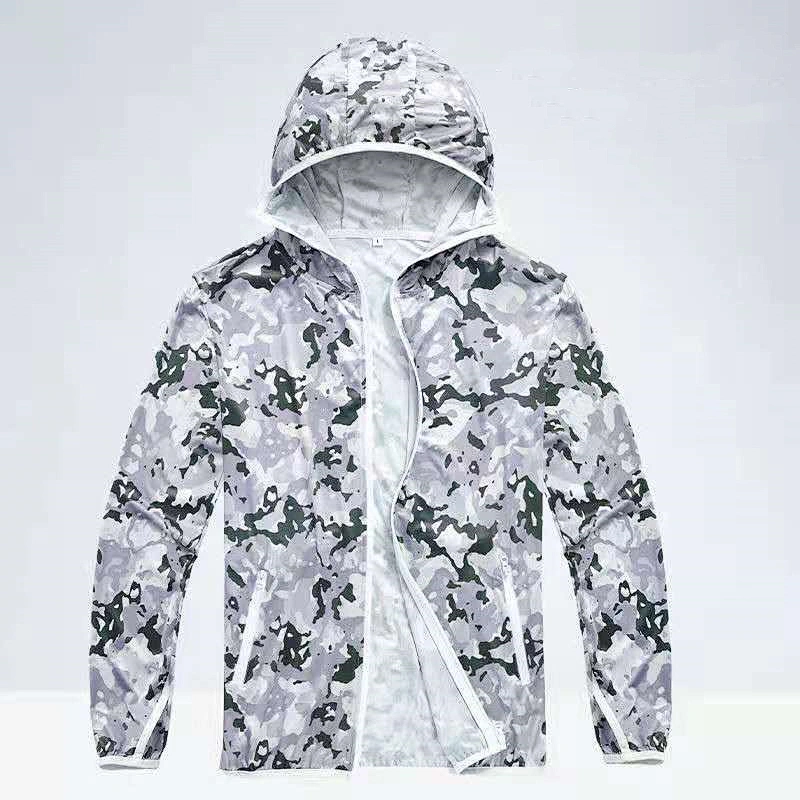 Lightweight breathable printed fishing suit ice silk sun protection suit