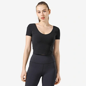 Sports Gym Breathable Quick Dry T-Shirt High Waist Top