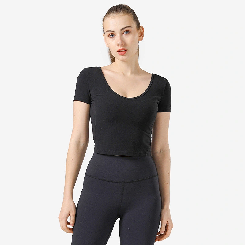 Sports Gym Breathable Quick Dry T-Shirt High Waist Top