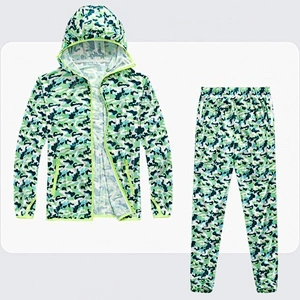Lightweight breathable printed fishing suit ice silk sun protection suit