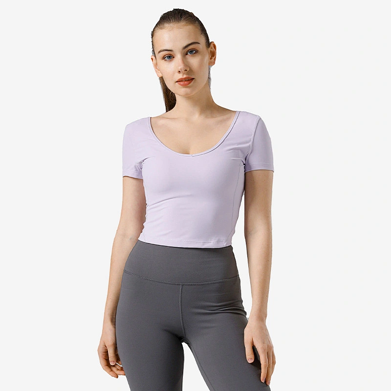 Sports Gym Breathable Quick Dry T-Shirt High Waist Top
