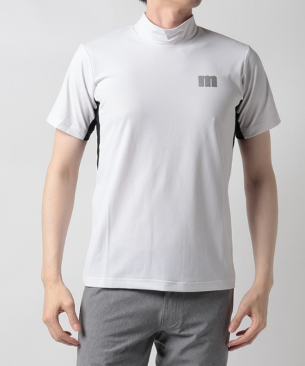 Half Turtleneck Cotton Print Short Sleeves