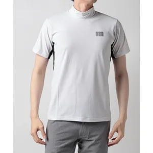 Half Turtleneck Cotton Print Short Sleeves