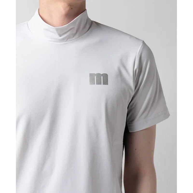 Half Turtleneck Cotton Print Short Sleeves