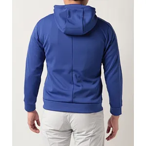 Blue Hooded Thermal Track Jacket