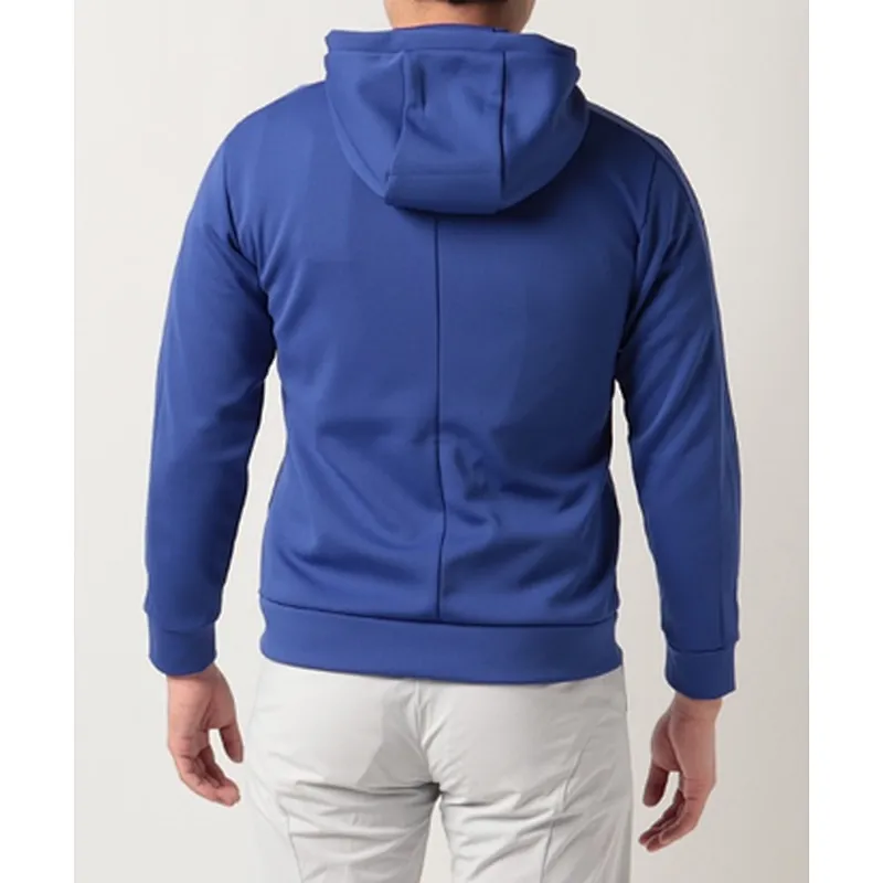Blue Hooded Thermal Track Jacket