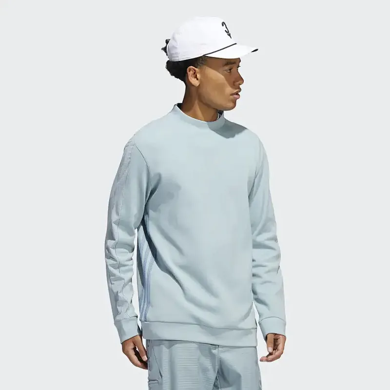 Crew neck striped golf sweatshirt