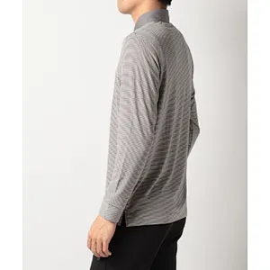 Embossed striped sports polo shirt