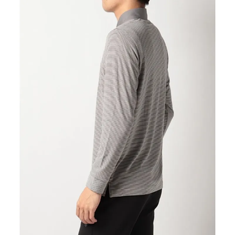 Embossed striped sports polo shirt