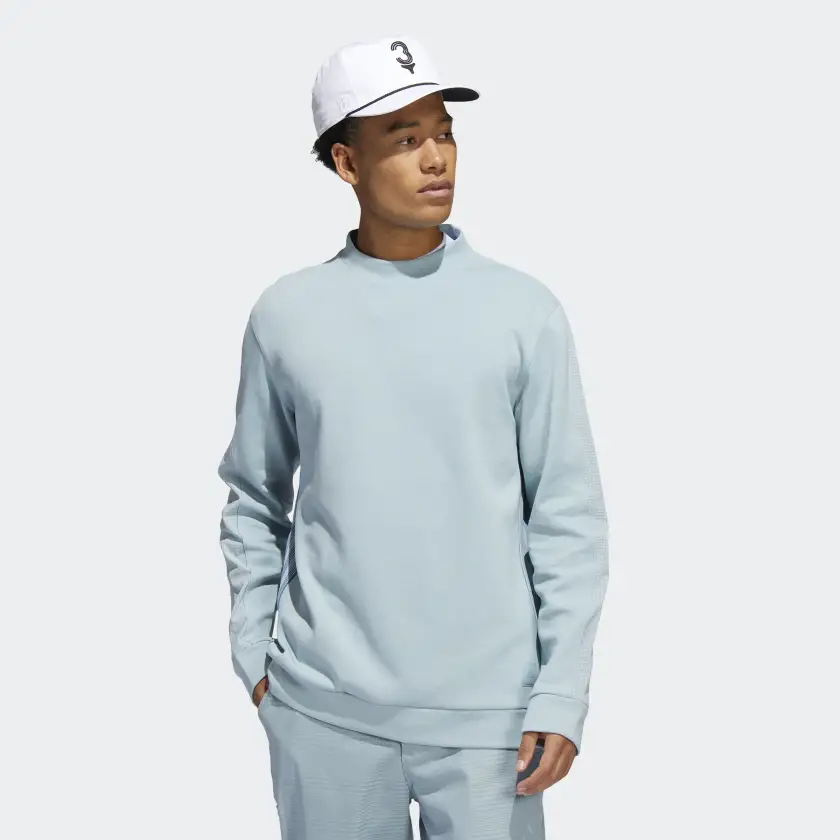 Crew neck striped golf sweatshirt
