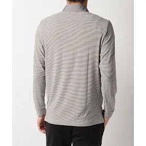 Embossed striped sports polo shirt