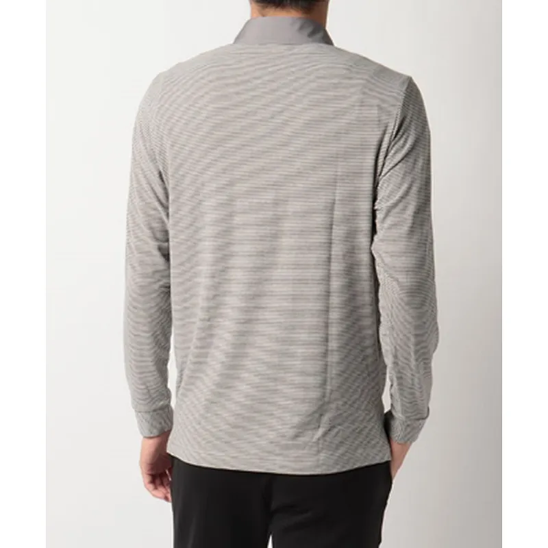 Embossed striped sports polo shirt