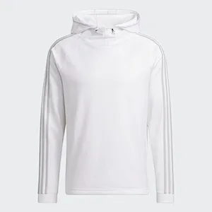 Basic Striped White Hoodie